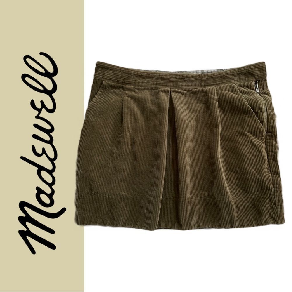 Madewell Women’s Pleated Corduroy Mini Skirt - Size 27‎